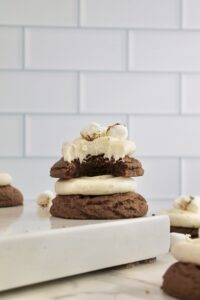 Chocolate Toasted Marshmallow Cookies