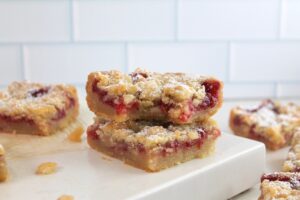 Lemon Strawberry Shortbread Bars