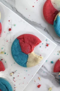 Marshmallow Cheesecake Cookies (4th of July)