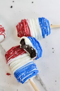 July 4th Peanut Butter Oreo-Sicles