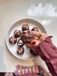 Fudgy Peppermint Brownie Balls