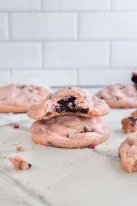 Brownie Stuffed Strawberry Cookies
