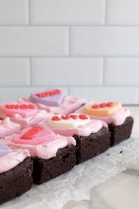 Strawberry Frosted Brownies