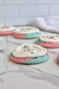 Frosted Cotton Candy Cookies